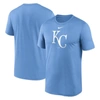 Nike Men's Light Blue Kansas City Royals Large Logo Legend Performance T-shirt In Blue
