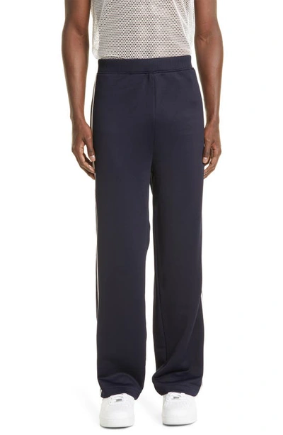 Ami Alexandre Mattiussi Double Stripe Regular Fit Track Pants In Nautic Blue