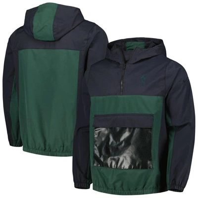Nike Green Liverpool Anorak Hoodie Quarter-zip Jacket