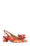 J. Reneé Kimma Slingback Pointed Toe Pump In Orange/ Red