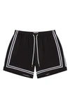 Mavrans Black Game Performance Swim Trunks In Black