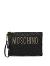 MOSCHINO Stud Detailed Logo Pouch,84028203B2555