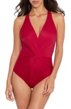 Magicsuit Drew Plunge One-piece In Vamp Red