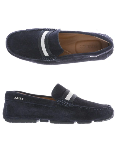 Bally Moccasin Shoes In Blue