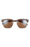 HURLEY HALFWAY 56MM POLARIZED BROWLINE SUNGLASSES