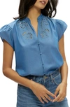 ROBERT GRAHAM MABEL EMBROIDERED BLOUSE