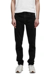 Rag & Bone Cropped Skinny-cut Jeans In Washed Black