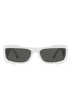 VERSACE 67MM RECTANGULAR SUNGLASSES