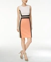 CALVIN KLEIN Calvin Klein Petite Colorblocked Sheath Dress