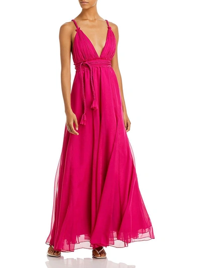 Alice And Olivia Womens Ruched Maxi Cocktail And Party Dress In Pink