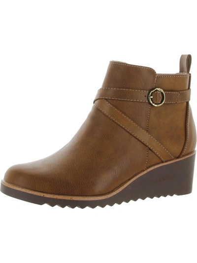 LIFESTRIDE ZINFANDEL WOMENS FAUX LEATHER COMFORT ANKLE BOOTS