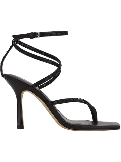 Marc Fisher Ltd Dallin Womens Leather Strappy Heels In Black