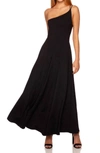 SUSANA MONACO Double String One Arm Dress in Black