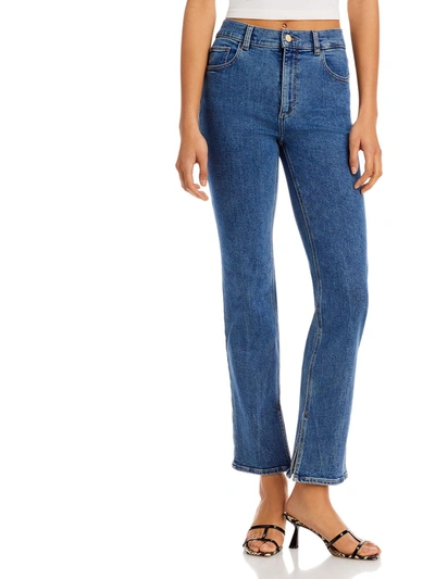 Dl1961 Patti Womens Straight Leg High Rise Straight Leg Jeans In Blue