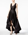 CALVIN KLEIN HIGH-LOW A-LINE GOWN