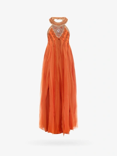 Alberta Ferretti Dress In Orange