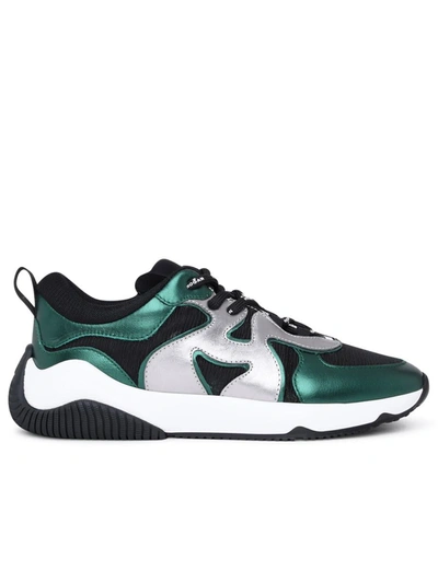 Hogan H597 Leather Sneakers In Green