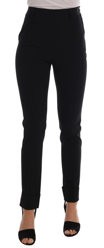 Ermanno Scervino Stretch Polyester Leggings In Black