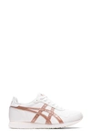 Asics Tiger Runner Sneaker In White/ Rose Gold