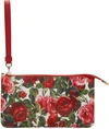 DOLCE & GABBANA Red Small Rose Zip Pouch