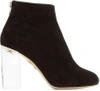CHARLOTTE OLYMPIA Black Suede Alba Boots