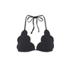 Marysia Broadway Scalloped Triangle Bikini Top In Black
