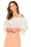 ENDLESS ROSE COLD SHOULDER TOP WITH TIERED SLEEVES,20208T7SR