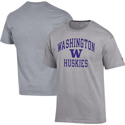 CHAMPION CHAMPION HEATHER GRAY WASHINGTON HUSKIES HIGH MOTOR T-SHIRT