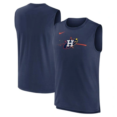 NIKE NIKE NAVY HOUSTON ASTROS CITY CONNECT MUSCLE TANK TOP