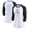 Nike Women's  White, Black Chicago White Sox Next Up Tri-blend Raglan 3/4-sleeve T-shirt In White