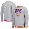 NEW ERA UNISEX NEW ERA HEATHER GRAY PHOENIX SUNS VINTAGE THROWBACK CREW SWEATSHIRT