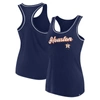 Fanatics Branded Navy Houston Astros Wordmark Logo Racerback Tank Top In Navy