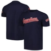 Pro Standard Navy Cleveland Indians Team Logo T-shirt In Navy