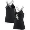 Fanatics Branded Black Chicago White Sox Barrel It Up Cross Back V-neck Tank Top In Black