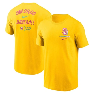 NIKE NIKE GOLD SAN DIEGO PADRES CITY CONNECT 2-HIT T-SHIRT