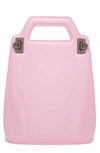 Ferragamo Wanda Top Handle Shoulder Bag Leather North South In Bubble Gum