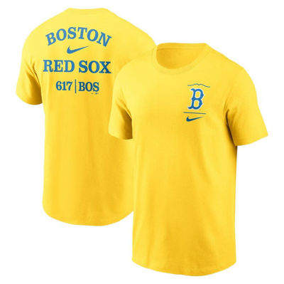 NIKE NIKE  GOLD BOSTON RED SOX CITY CONNECT 2-HIT T-SHIRT