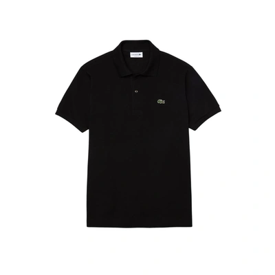 Lacoste Cotton Piquet Polo In Black