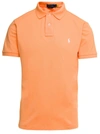 Polo Ralph Lauren Orange Cotton Piquet Polo Shirt With Logo In Orange