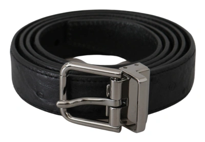 DOLCE & GABBANA DOLCE & GABBANA ELEGANT EXOTIC SKIN DESIGNER MEN'S BELT