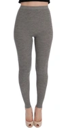 Dolce & Gabbana Gray Cashmere Stretch Tights In Gray