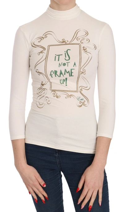 Exte Crew Neck Print Blouse In White