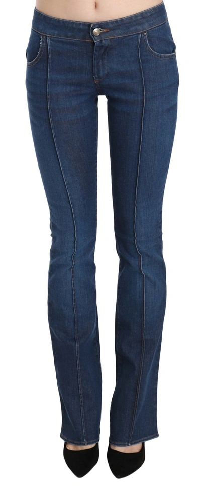 JUST CAVALLI JUST CAVALLI CHIC BLUE WASHED BOOT CUT DENIM WOMEN'S PANTS