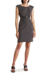 CONNECTED APPAREL BELTED SHEATH DRESS