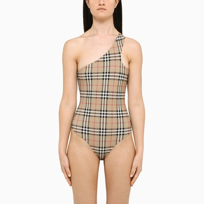 BURBERRY BURBERRY VINTAGE CHECK BEIGE ONE SHOULDER COSTUME