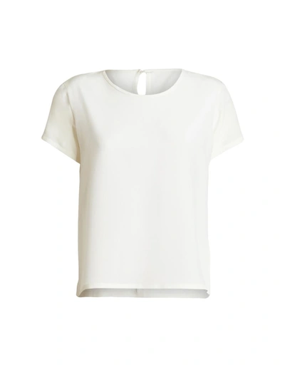 Etro Silk Short Sleeve Top In White