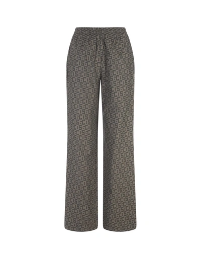 Gcds Open-leg Monogram Trousers In Multicolor