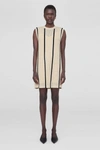 Anine Bing Lanie Striped Minidress In Ivory