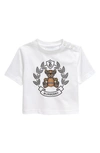 Burberry Kids' Cedar Crest Thomas Bear Graphic T-shirt In White