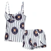 Concepts Sport Women's  White Houston Astros Reel Allover Print Tank Top And Shorts Sleep Set In White